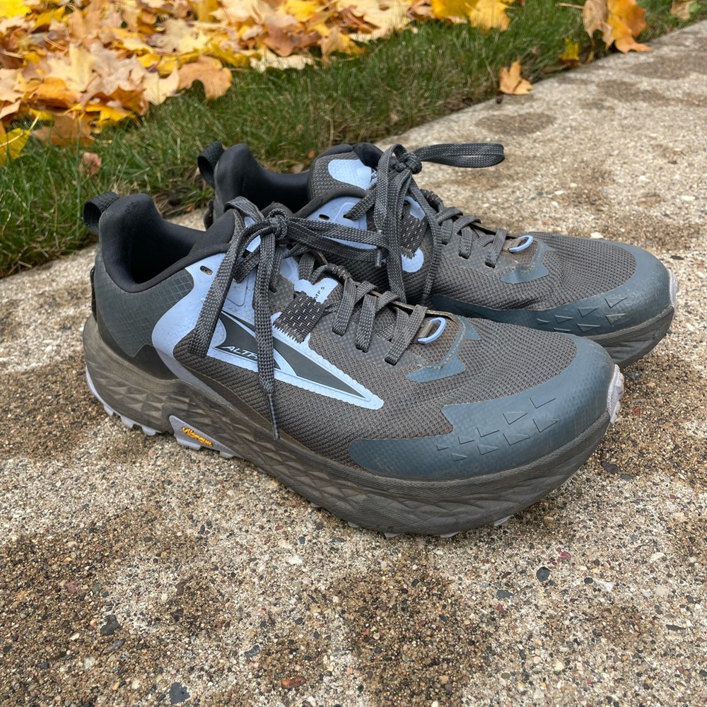 Altra Gray and Blue Athletic Shoes - Picture 3 of 7